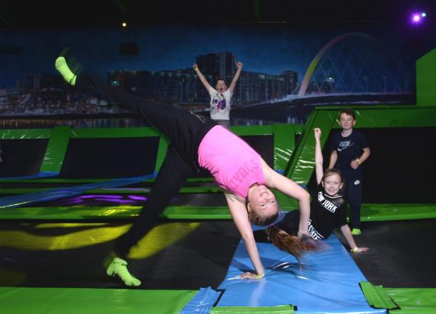Basingstoke Gazette: Flip Out Glasgow will work with schools to encourage children to exercise Photograph: Kirsty Anderson